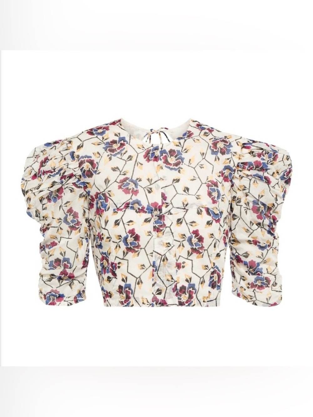 Isabel Marant Etoile Silva floral cotton cropped top